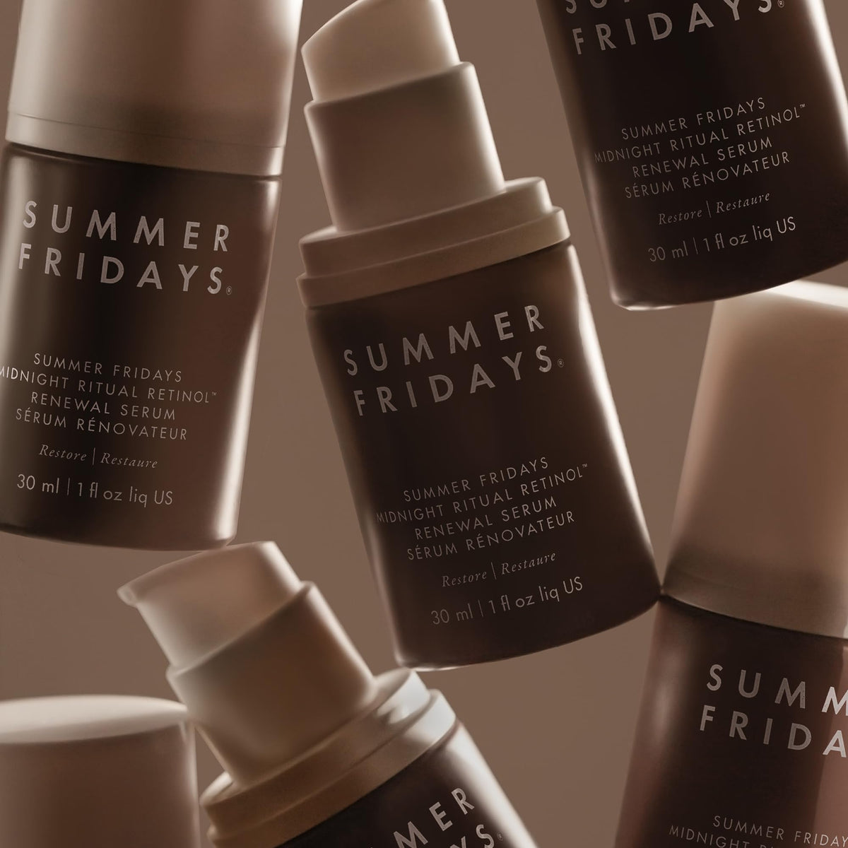 Summer Fridays Nighttime skincare setup with Midnight Ritual Serum.