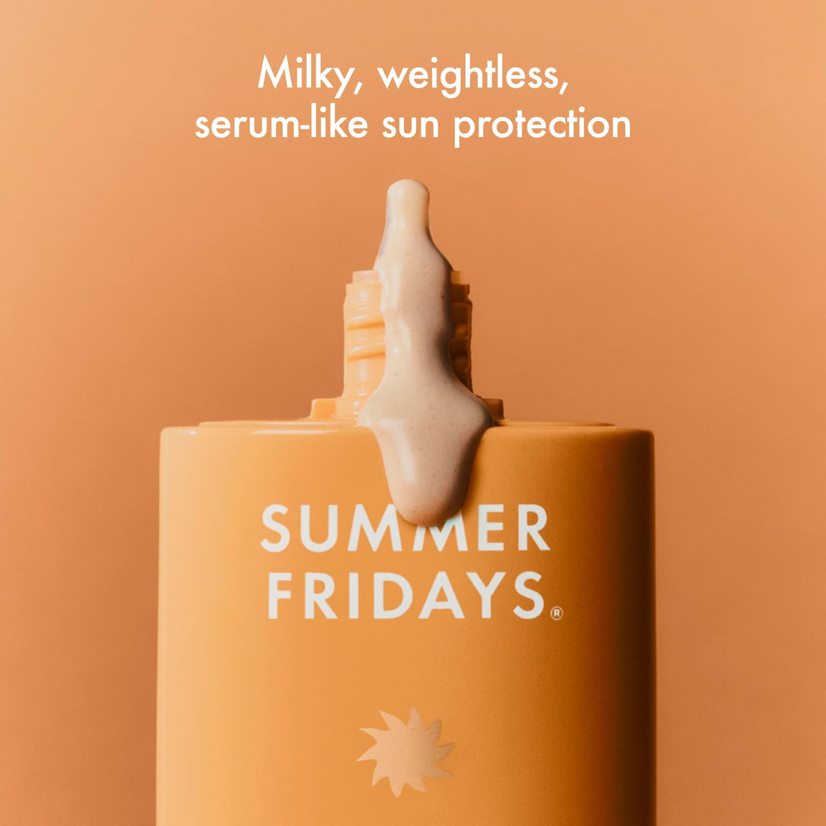 ShadeDrops texture close-up reveals milky, breathable sunscreen