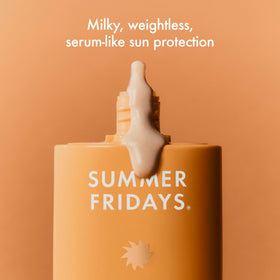 ShadeDrops texture close-up reveals milky, breathable sunscreen