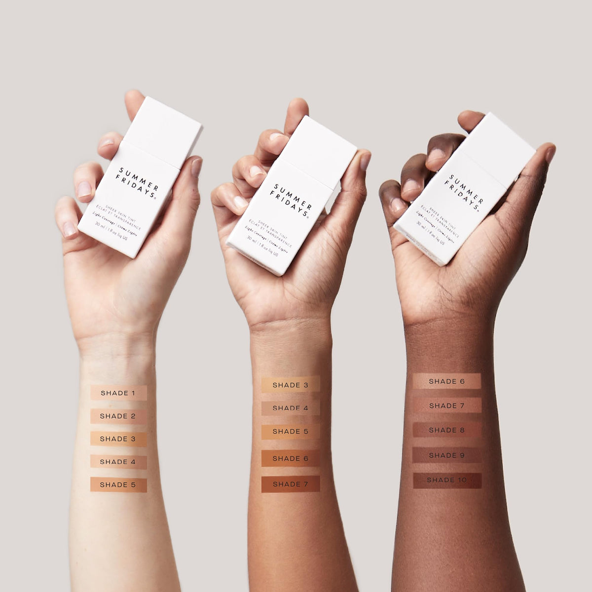 Bottle pump dispensing sheer color from Summer Fridays tint