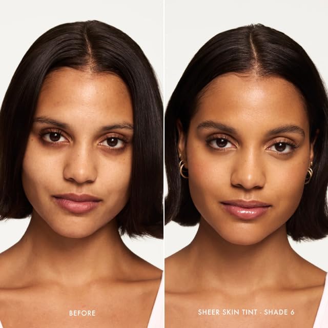 Sheer tint texture on skin demonstrates lightweight, breathable formula.