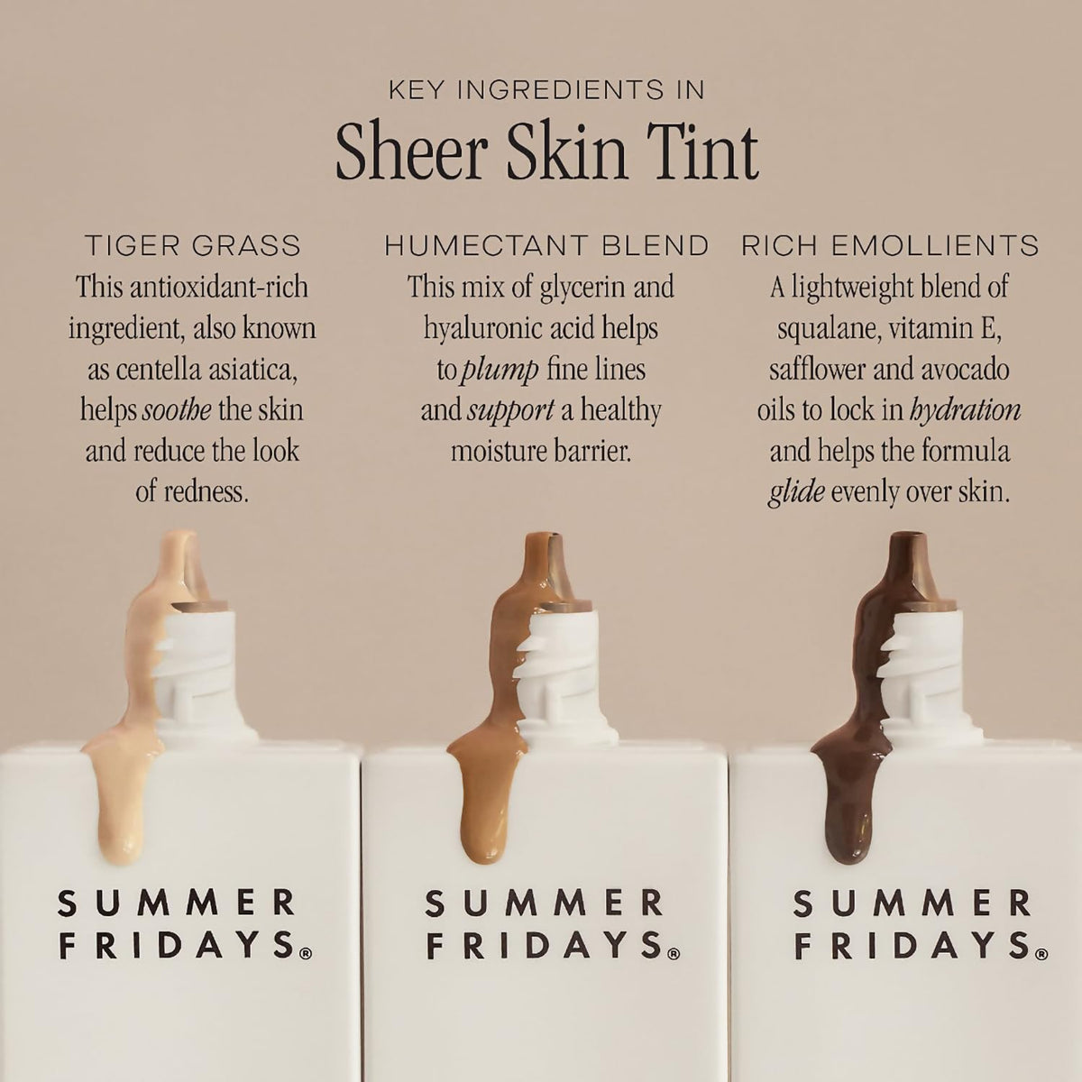 Creamy texture swirl of Summer Fridays tint spreading evenly