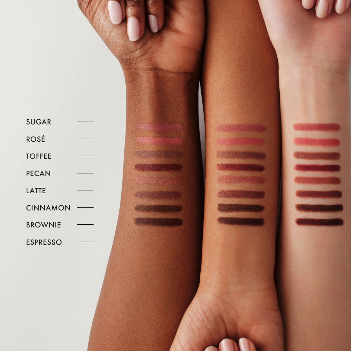Summer Fridays SoftLine Lip Liner in Pecan used with Lip Balm for extra hydration.
