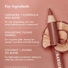 Summer Fridays SoftLine Lip Liner in Pecan enhances a soft, defined pout.