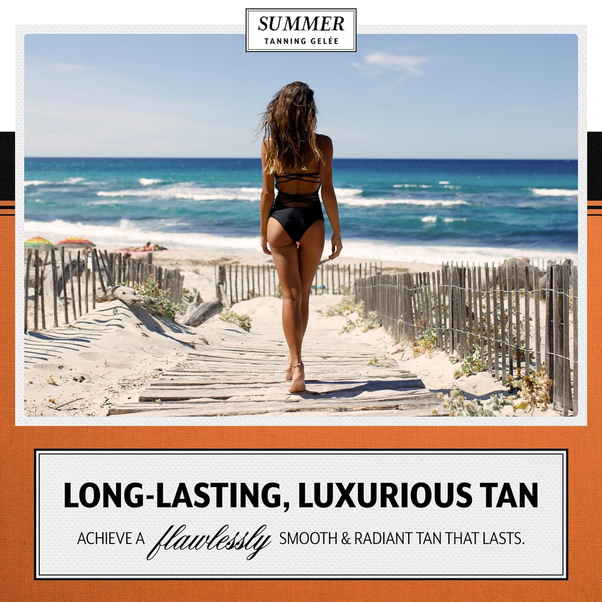Summer Gelée bottle demonstrates zero grease and quick absorption for tanning.