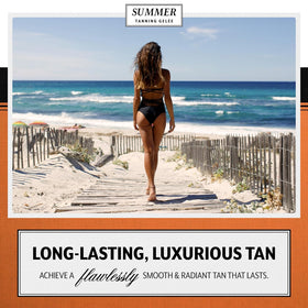 Summer Gelée bottle demonstrates zero grease and quick absorption for tanning.