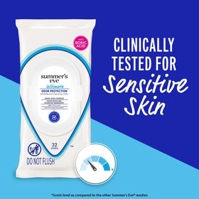 After-workout freshness with Summer's Eve wipes for quick cleansing.