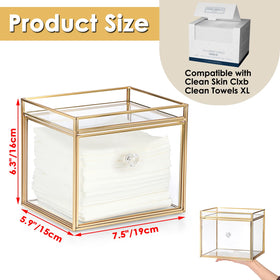 Sumnacon clear towel storage box in bathroom vanity keeps towels organized.