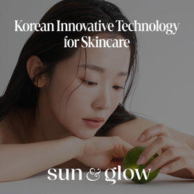 SUN & GLOW Korean skincare innovation visual suggesting spa-like experience