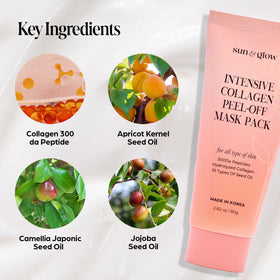 SUN & GLOW seed oil blend bottle showing 10 types for moisturized skin