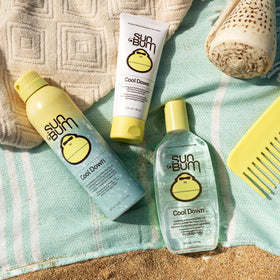 Sun Bum cocoa butter formula detail for soothing sun-exposed skin