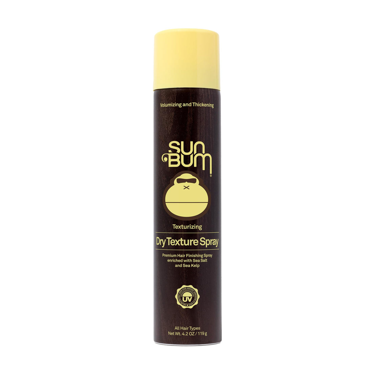 Sun Bum Dry Texture Spray bottle with matte hold and airy volume.