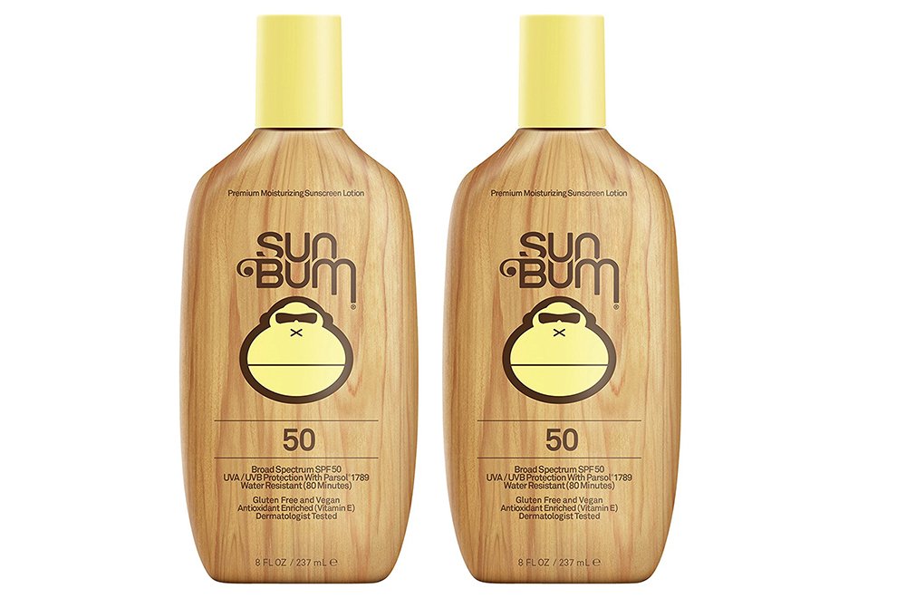 Sun Bum Moisturizing Sunscreen Lotion SPF 50 two-pack bottle for daily protection.