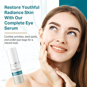Sun Coast Sciences Complete Eye Serum pump close-up showing smooth texture and brightening potential.