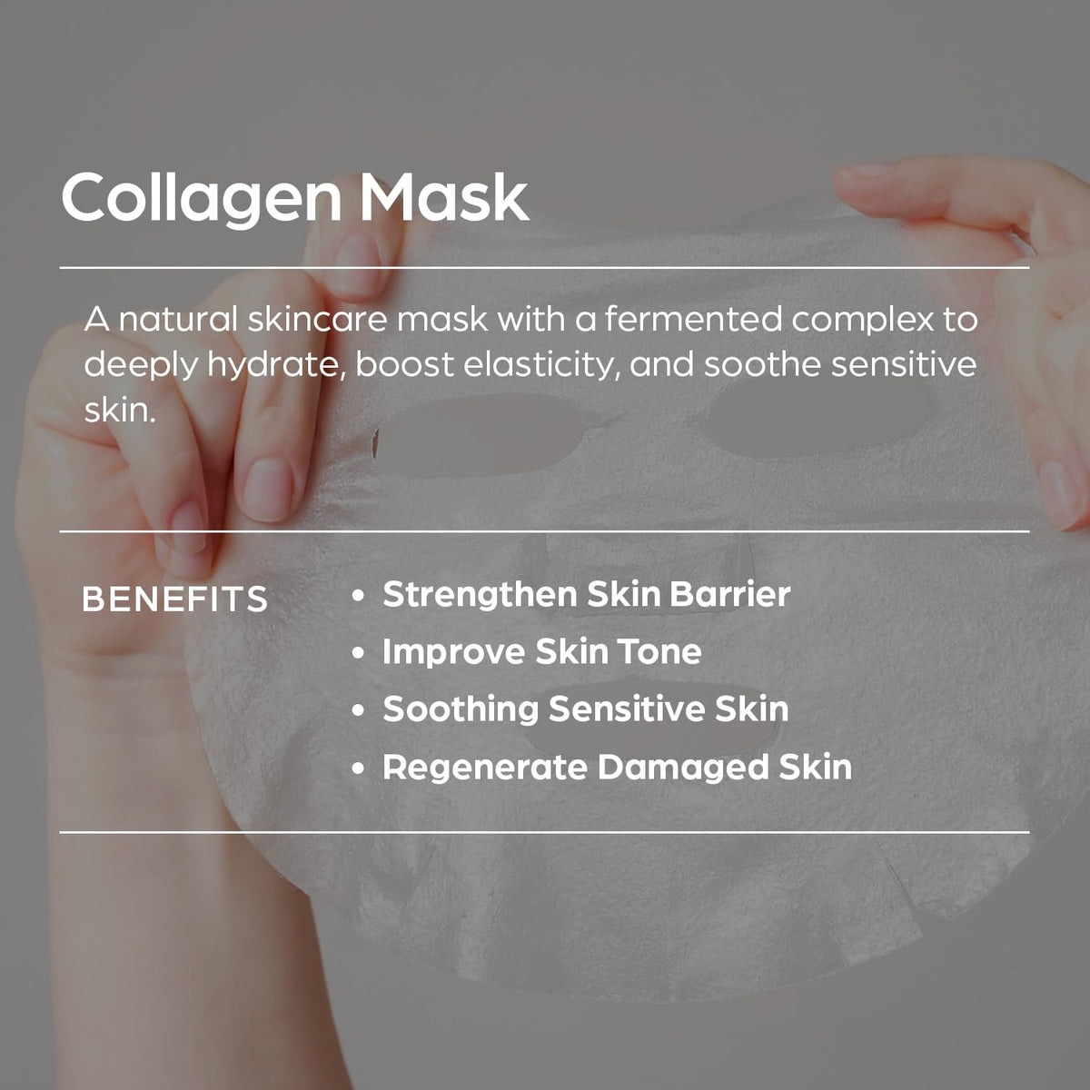 Sun & Glow vegan collagen mask hydration layer close-up highlights multi-layer hyaluronic acid.