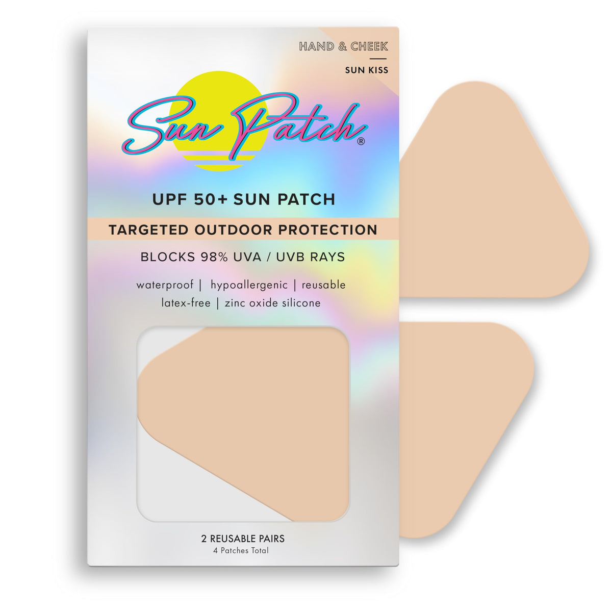 Sun Patch Sunkiss nude cheek patch provides UV protection during outdoor activities.
