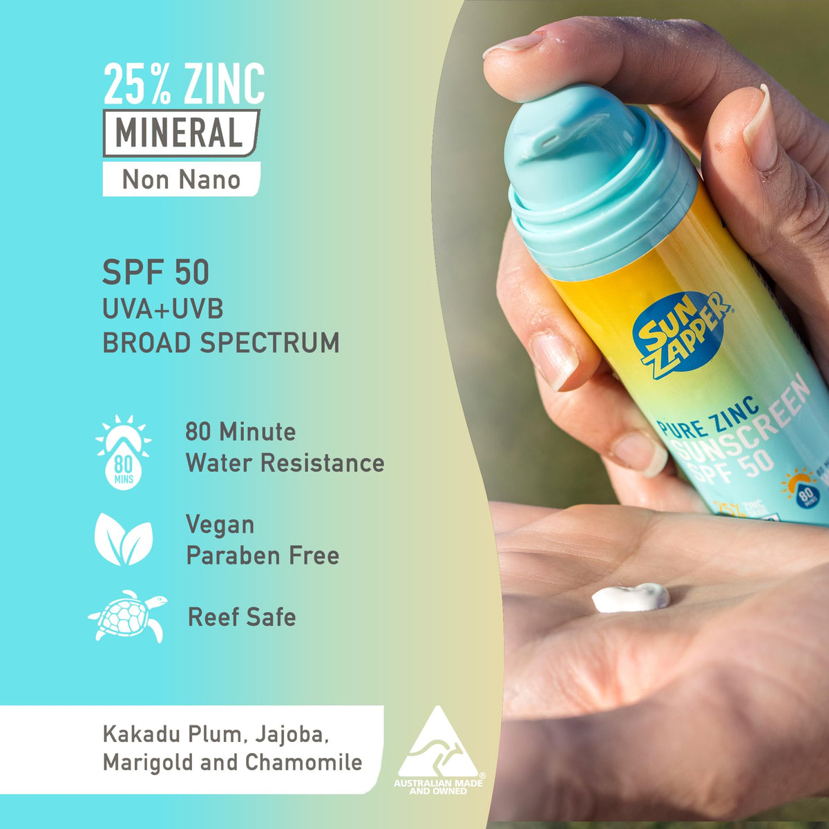 Sun Zapper clear finish texture demonstrates invisible blend on diverse skin tones.