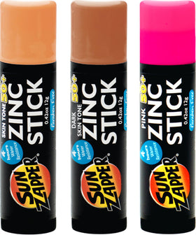 Sun Zapper Dark stick blending naturally on deep skin tones