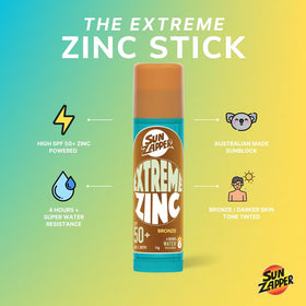 Sun Zapper Extreme Zinc Stick dense formulation remains through long surf sessions.