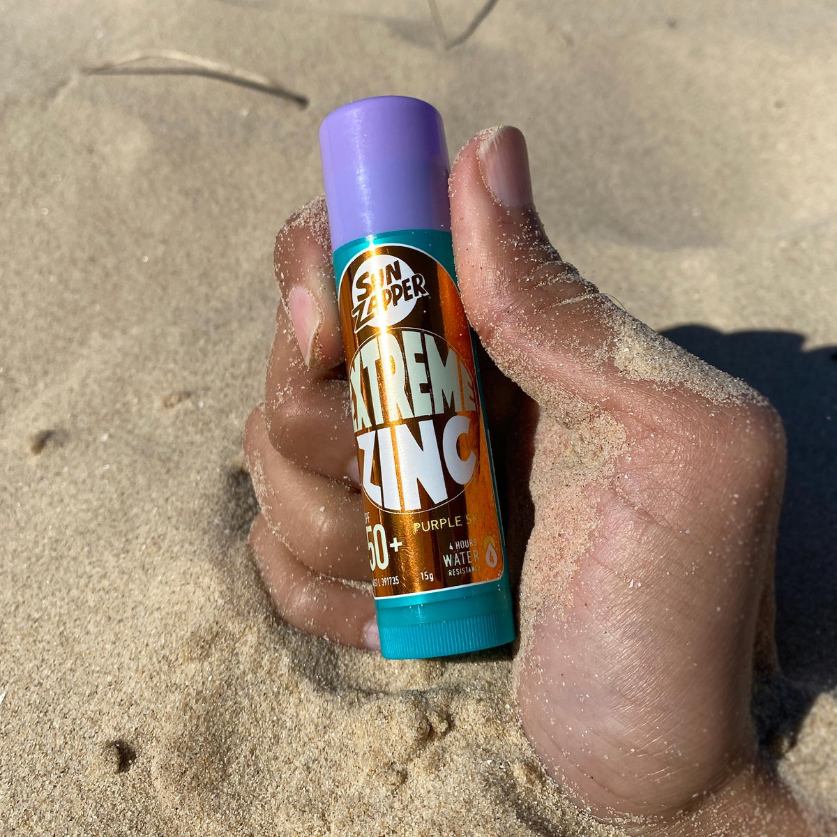 Sun Zapper Extreme Zinc Sunscreen Stick Australian-made for outdoor athletes.
