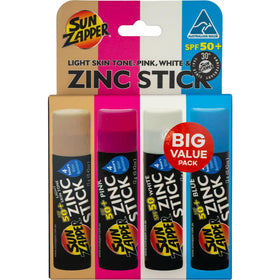 Sun Zapper four-stick beach pack for family sun protection