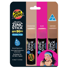 Sun Zapper Light stick application for invisible coverage on light skin