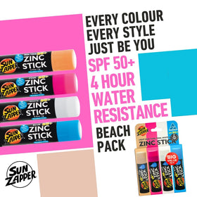 Sun Zapper zinc sunscreen stick on the face for mineral UV protection