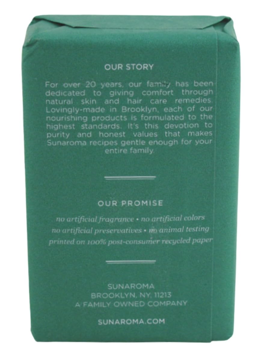 Sunaroma 8 oz soap bar used daily for gentle cleansing.