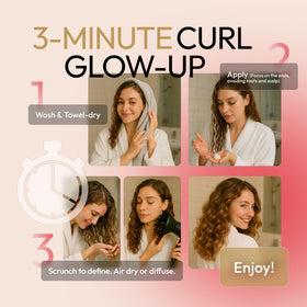 SUNATORIA Curl Cream vegan formula and clean ingredients label focus.
