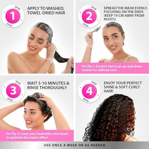 SUNATORIA Curly Hair Mask controls frizz for sleek hair