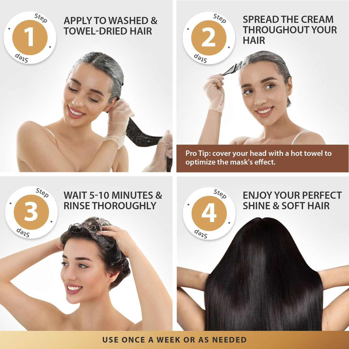SUNATORIA Hair Mask rinse-off exposes smooth rinsing for manageable lengths.