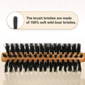 SUNBIRD boar bristle brush detangles and smooths frizz for a refined finish.