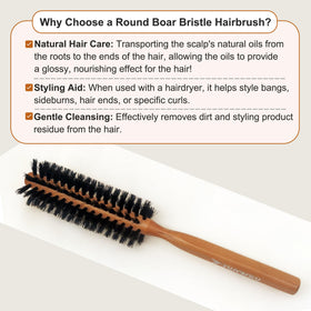 SUNBIRD wooden-handle brush designed for durable daily styling.