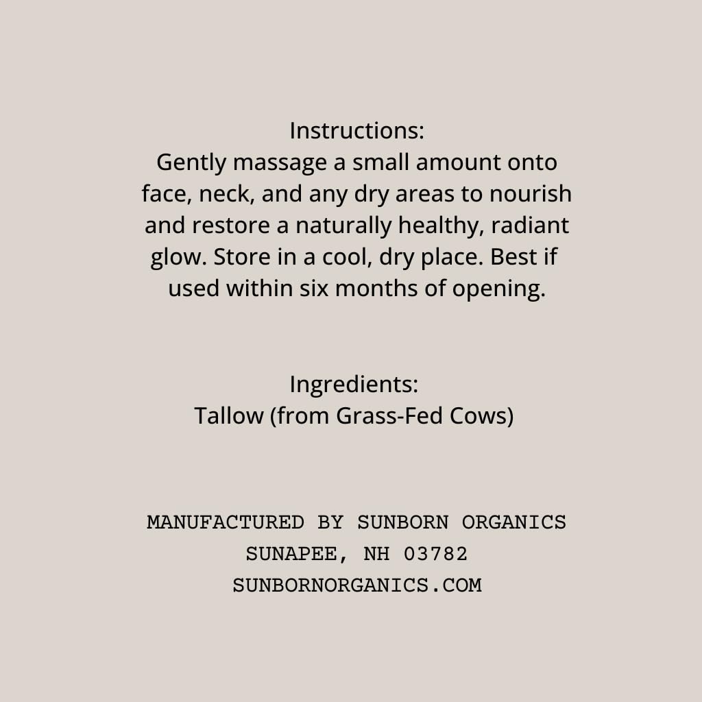 Sunborn Organics fragrance-free formula – versatile head-to-toe use.
