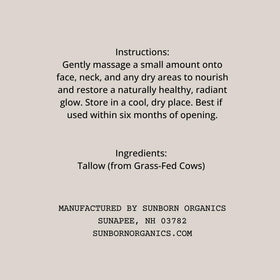 Sunborn Organics fragrance-free formula – versatile head-to-toe use.
