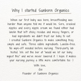 Sunborn Organics New Hampshire-made packaging – crafted with care.