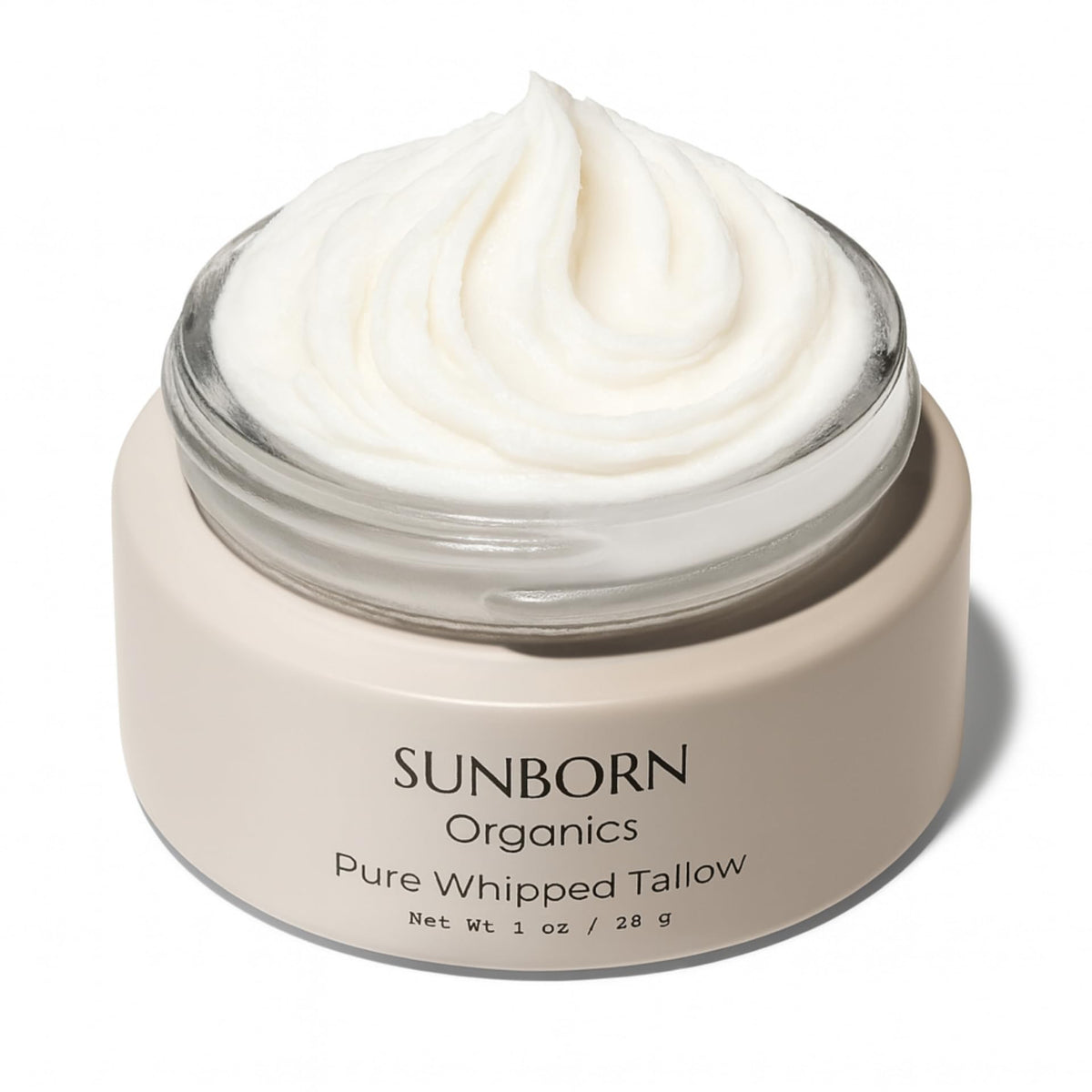 Sunborn Organics Pure Whipped Tallow jar – fragrance-free face moisturizer.