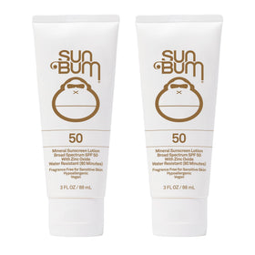 Sun Bum mineral SPF 50 lotion bottle with a matte finish for everyday sun protection.
