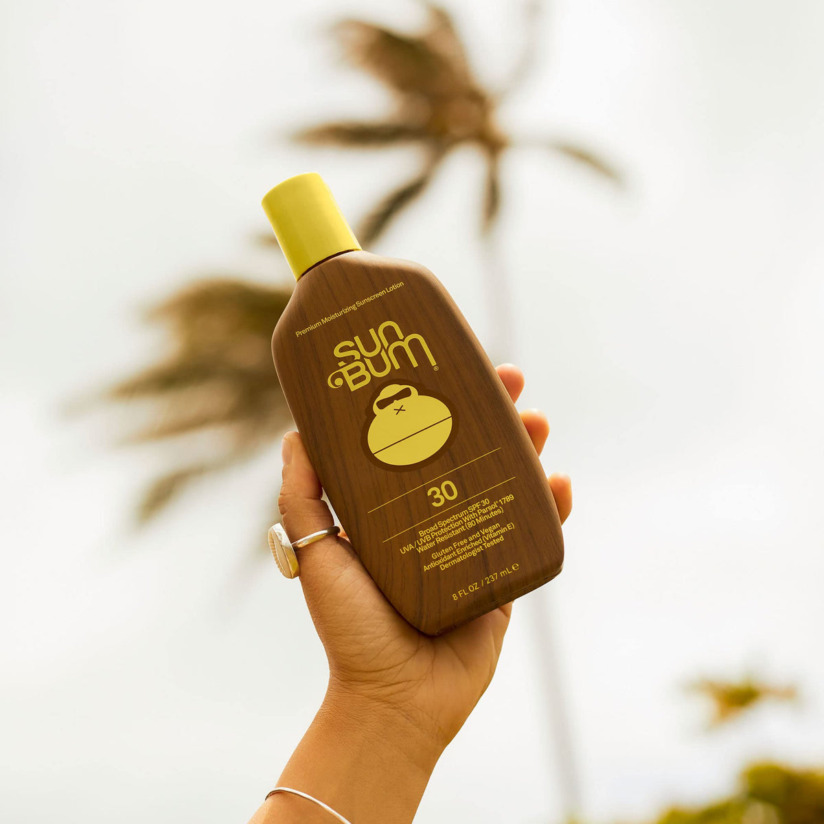 Two 8 oz Sun Bum bottles ready for beach days