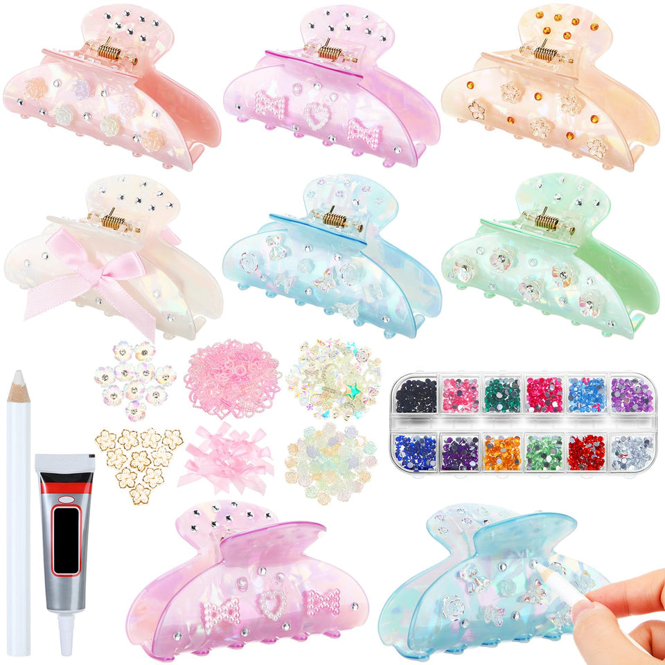 Suncalla DIY hair clip kit with six pieces for customizable styles