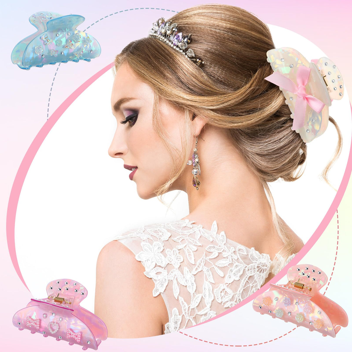 Suncalla banana barrettes acrylic material for light, comfortable wear