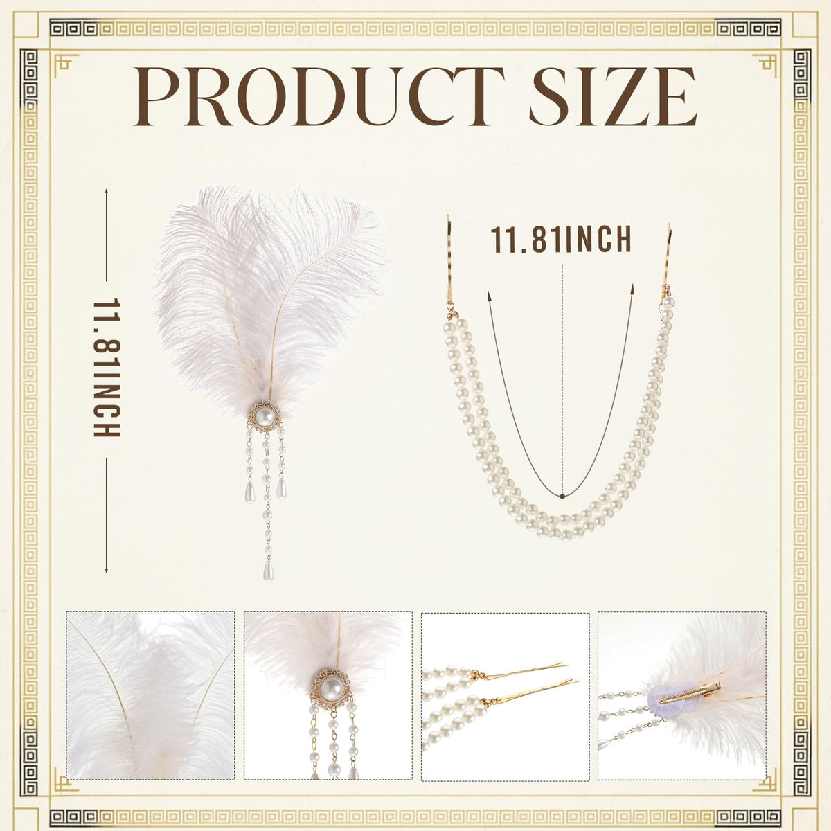 Suncalla pearl tassel barrette clip secures wigs for all-night wear