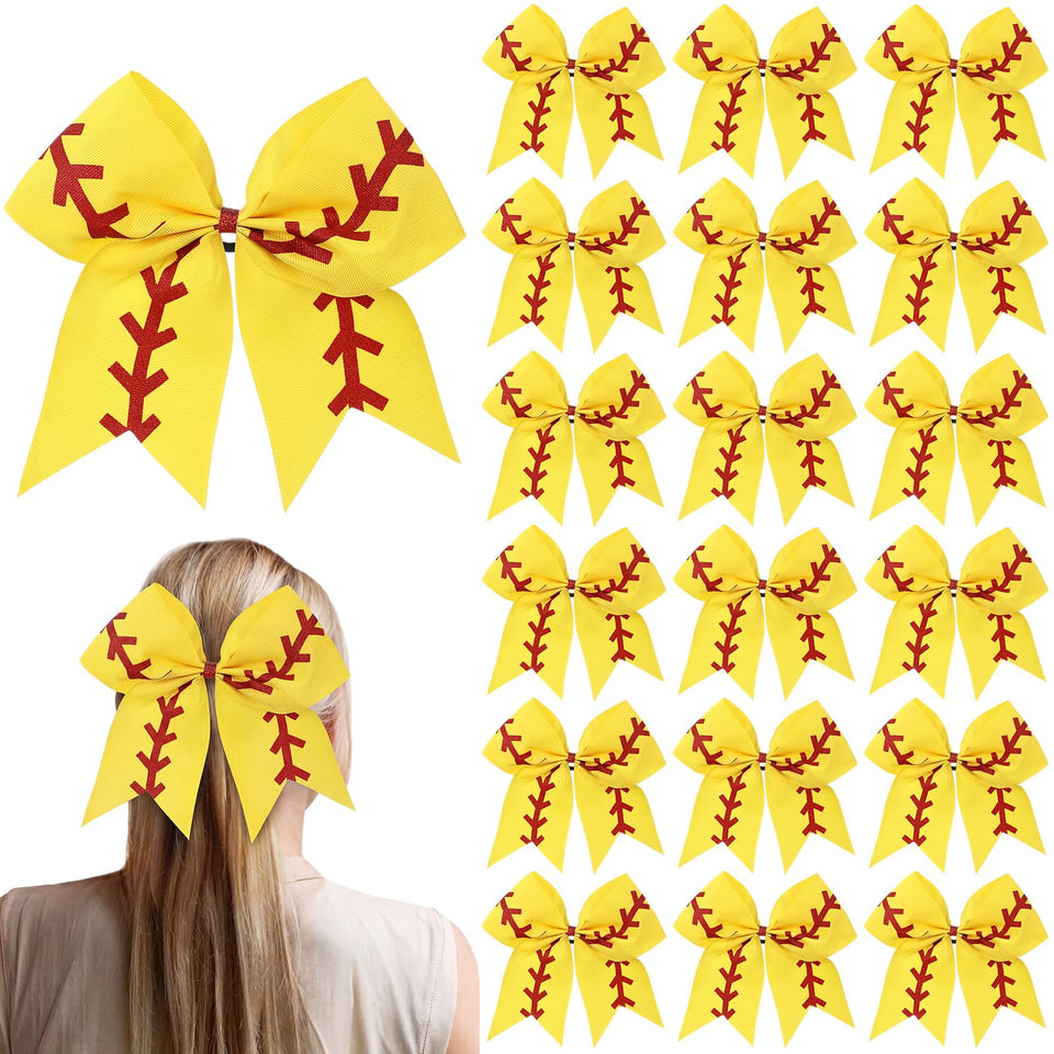 Suncalla softball bow yellow red pack—vibrant team accessory for games.