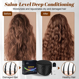SUNCANDXY Hair Steamer Cap remote control and display, enables precise temperature and timer settings