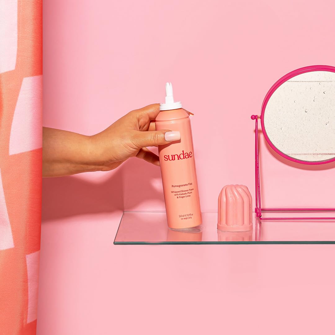 Sundae Whipped Shower Foam pump-bottle packaging ready for daily use.
