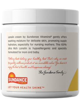 Hypoallergenic Sundance Lanolin Cream seal emphasizing gentle care