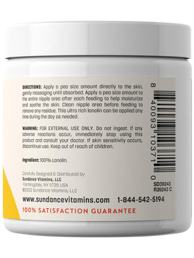 Pharmaceutical-grade Sundance Lanolin Cream label for premium skincare