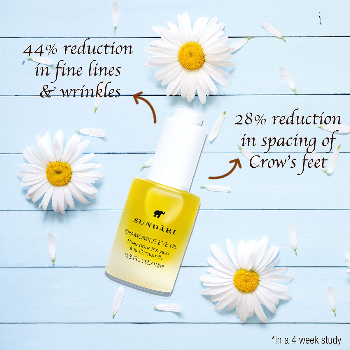SUNDARI Chamomile Eye Oil dropper enables precise, gentle dosing