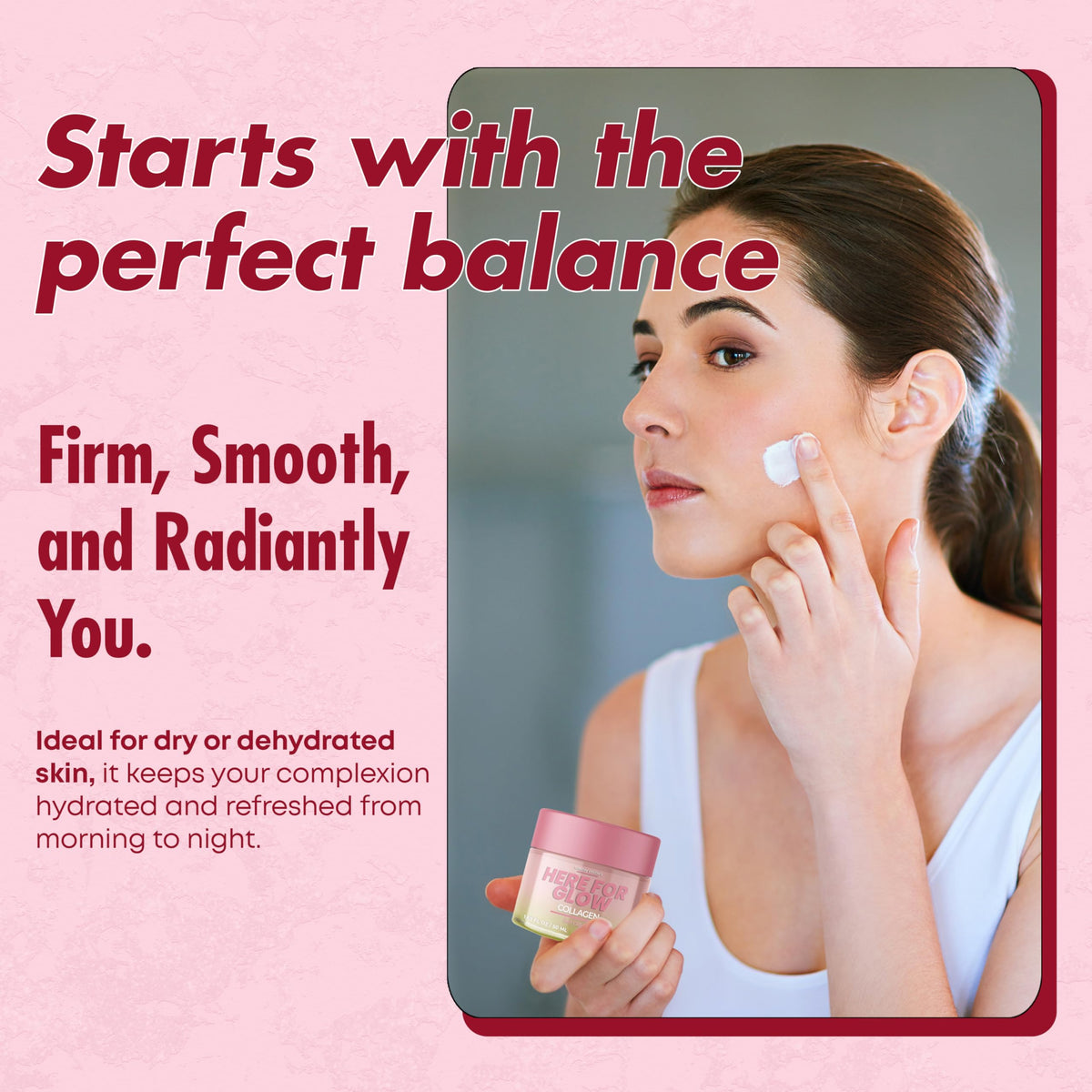 Sunday Essence Collagen Night Cream packaging highlighting vegan, clean beauty attributes