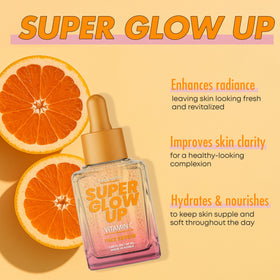 Ingredient blend graphic for Sunday Essence with Vitamin C, Niacinamide, Vitamin E, Vitamin A.